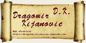 Dragomir Kijanović vizit kartica